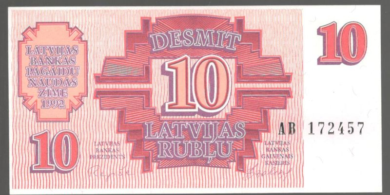 10 ������ 1992 ������ UNC

