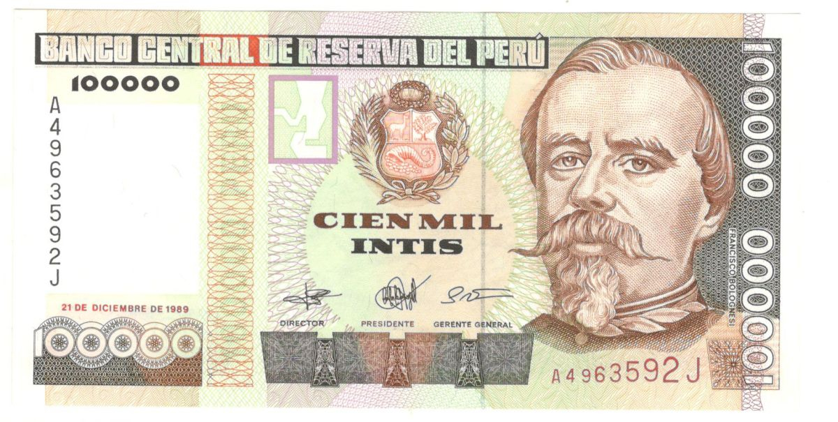 100000 ���� 1989 ���� UNC
